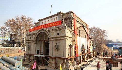 鋼城牌千斤頂助力古建筑搬家位移